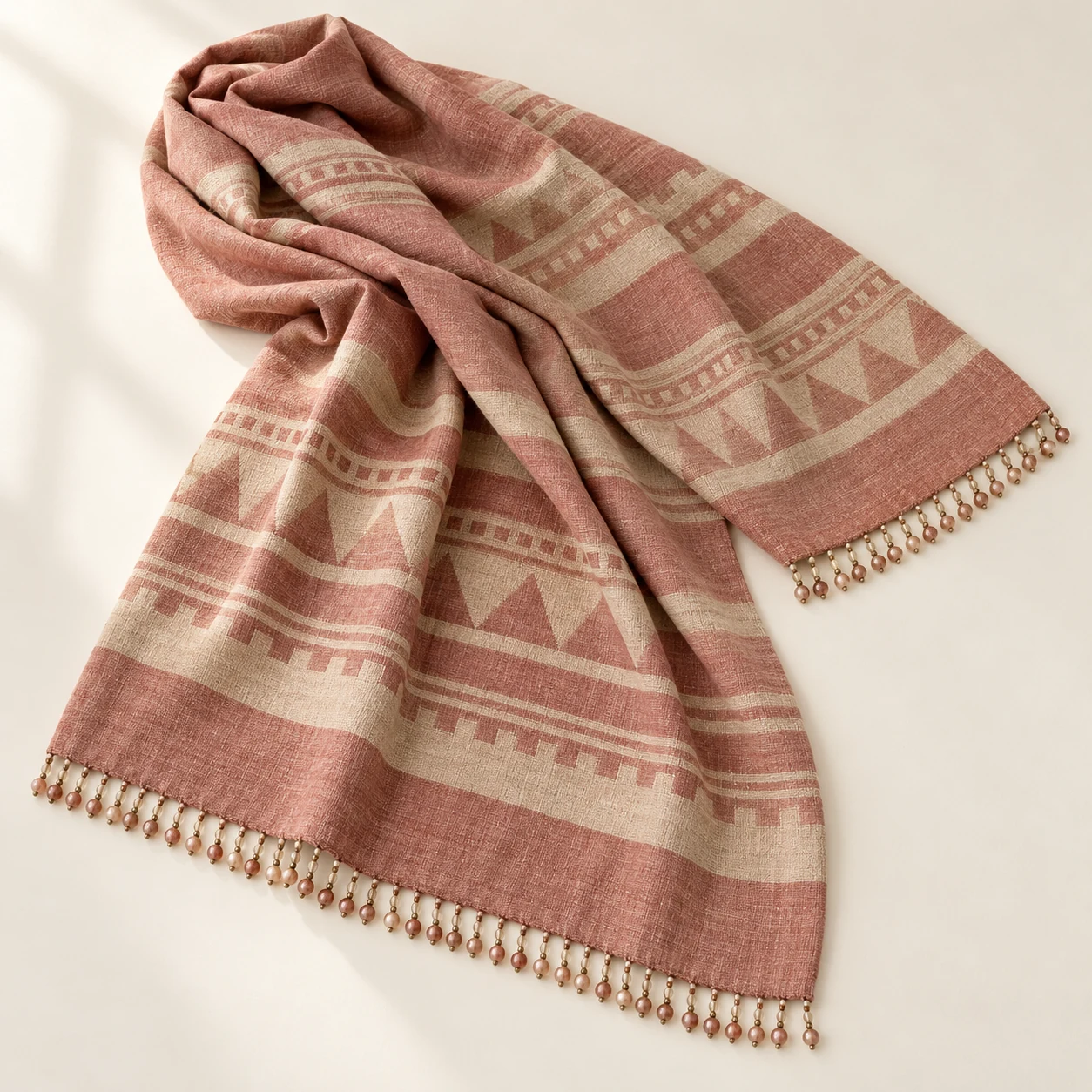 Clay Horizon Shawl in Clay / Sand